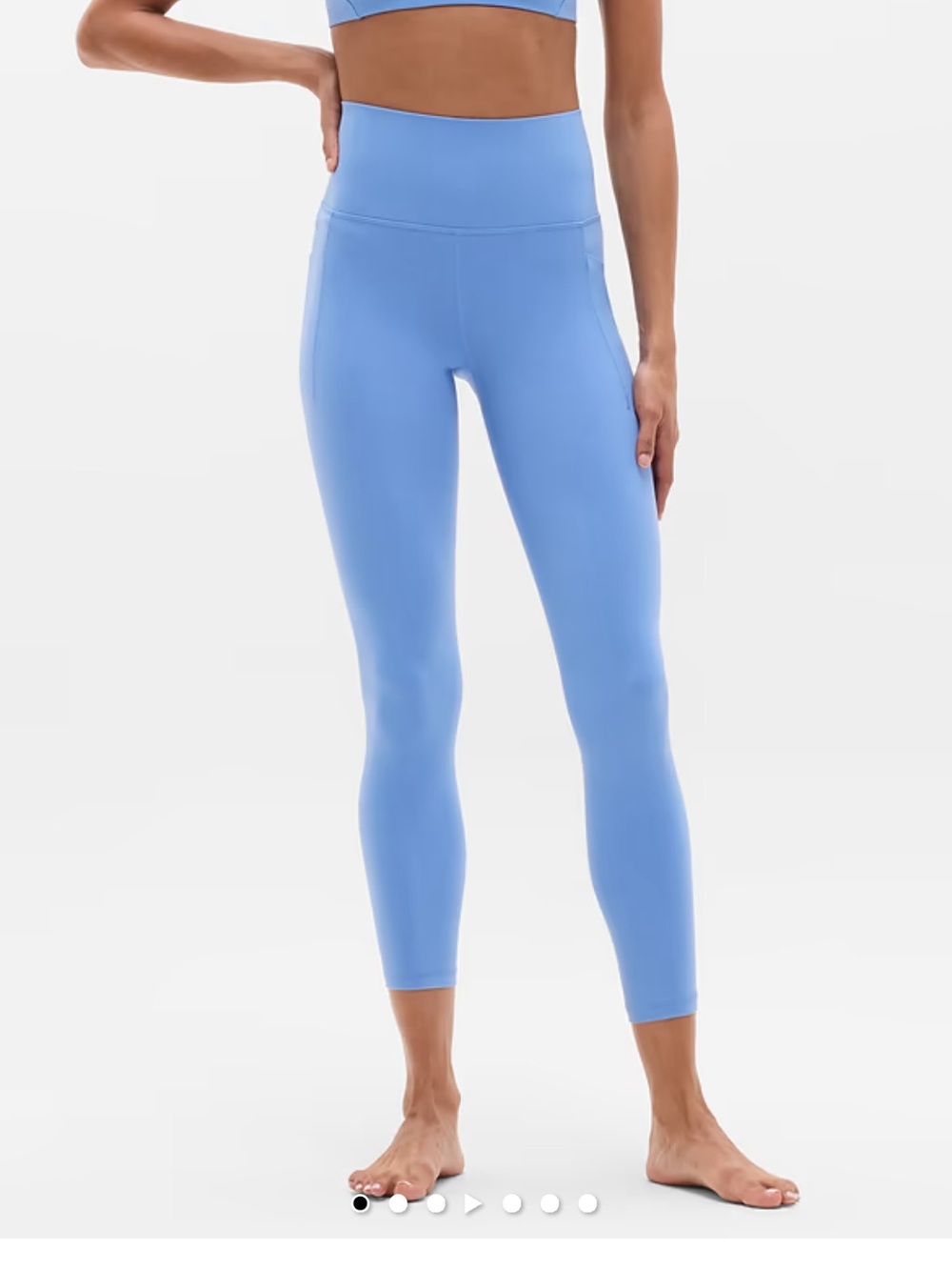 Athleta Sky Blue High-Rise 7/8 Leggings - Picture 5 of 7